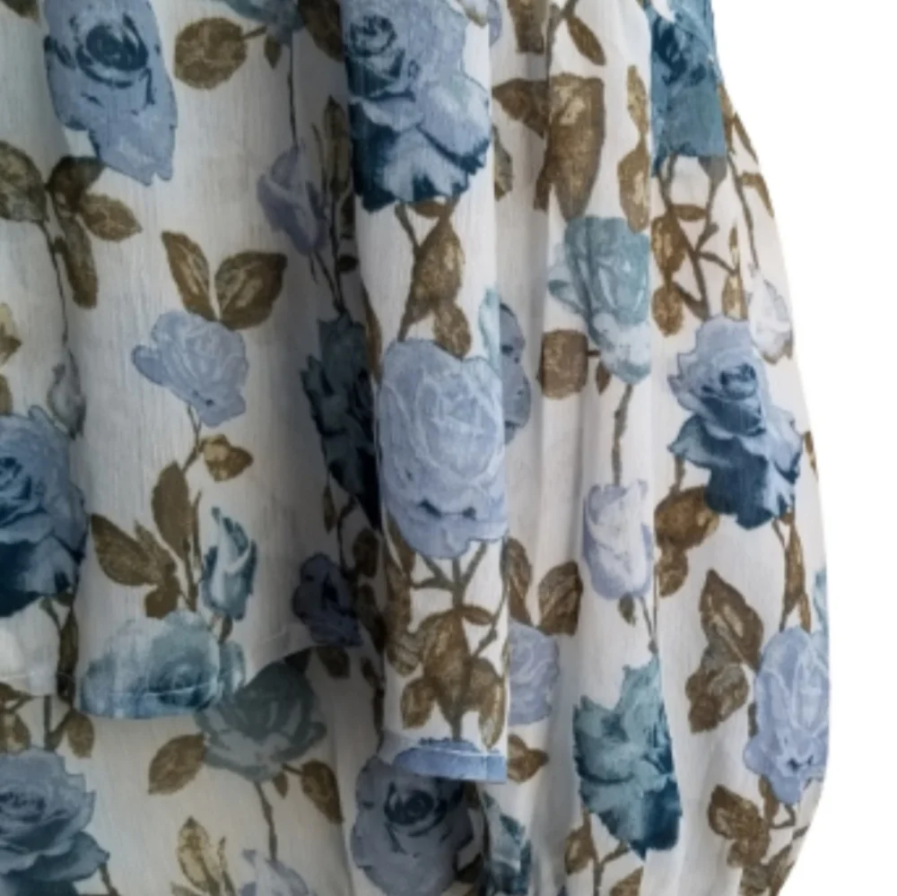 Mossimo Supply Co. Target Blue Floral Boho Blouse Size Medium NEW NWT - Picture 5 of 11